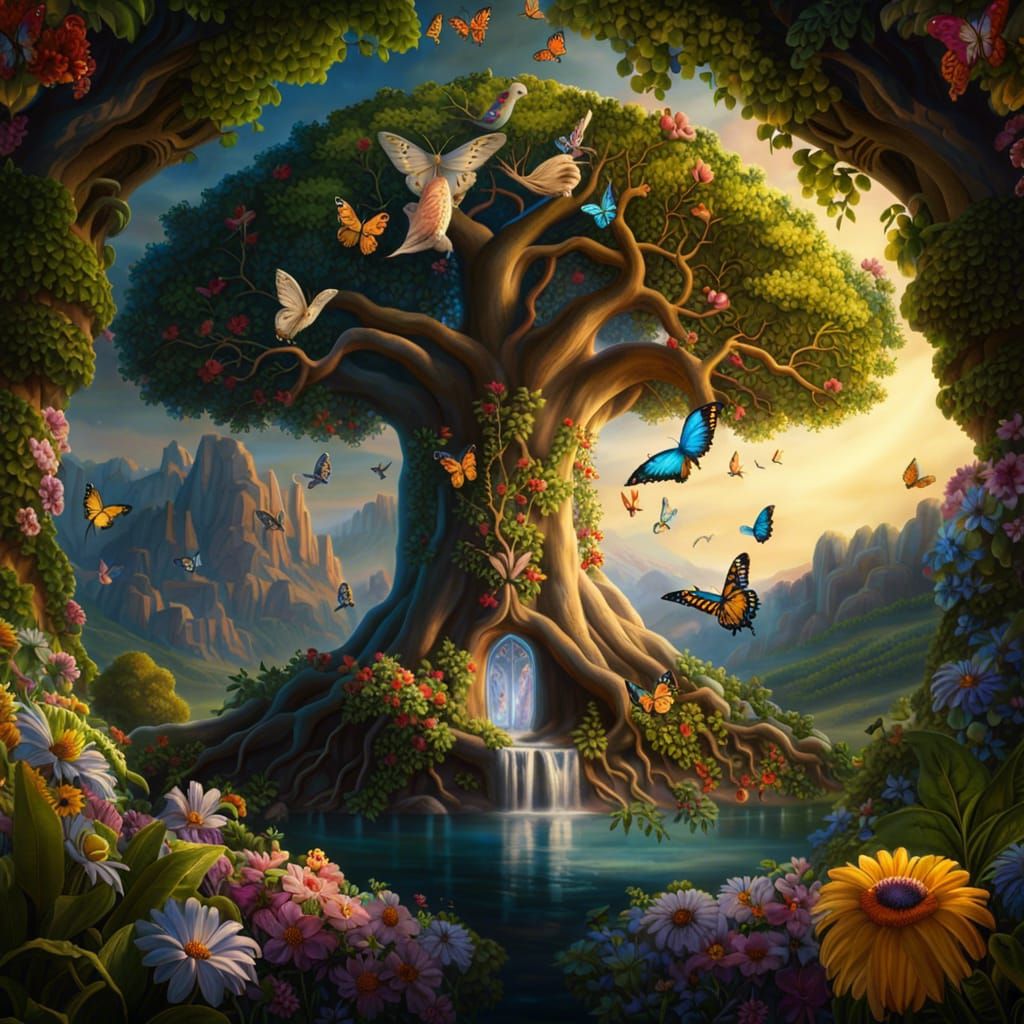 Angelic Tree of Life in Paradise