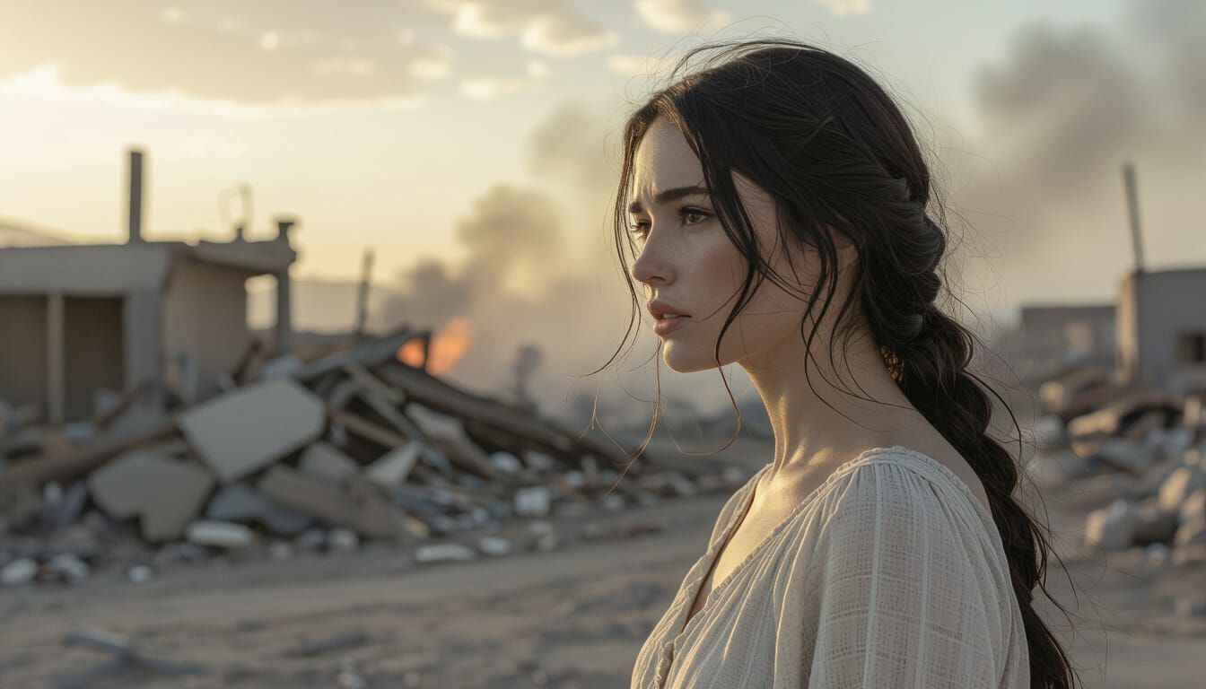 Woman of Salt Gazes Upon Sodom's Destruction