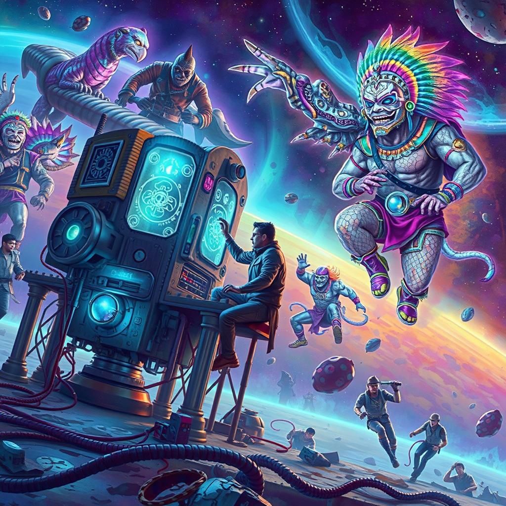 Steampunk Bikers Install Doomsday Machine in Space