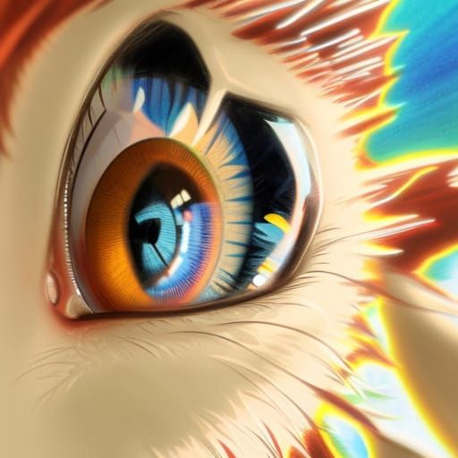 Vibrant Manga Alien with Exaggerated Features Smiles