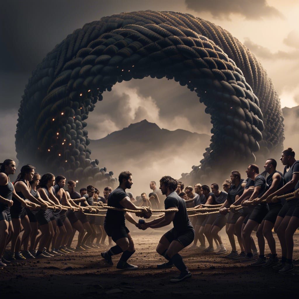 Epic Tug of War in Stunning Detail