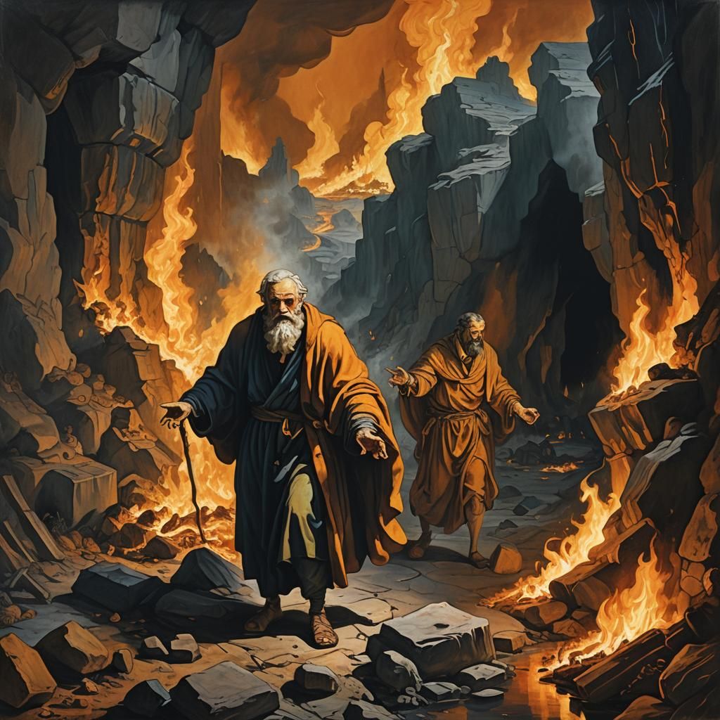 Biblical Scene: Abraham, Lazarus, and the Tormented Man