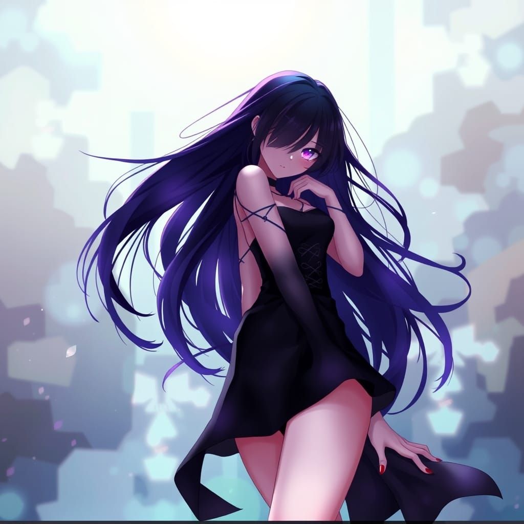 Mystical Enderwoman in Vibrant Pastels