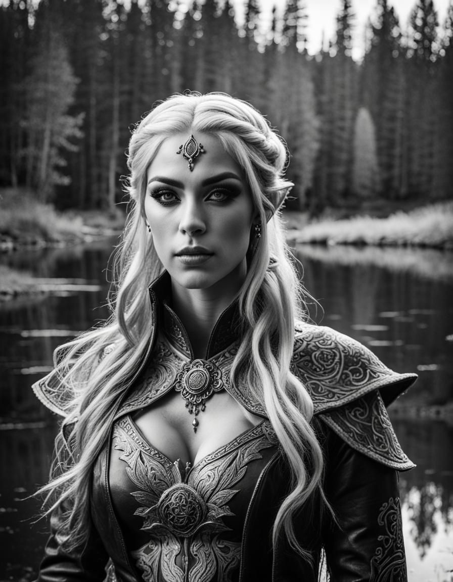 Beautiful Blood Elf in Eversong Woods: 8k CG Render