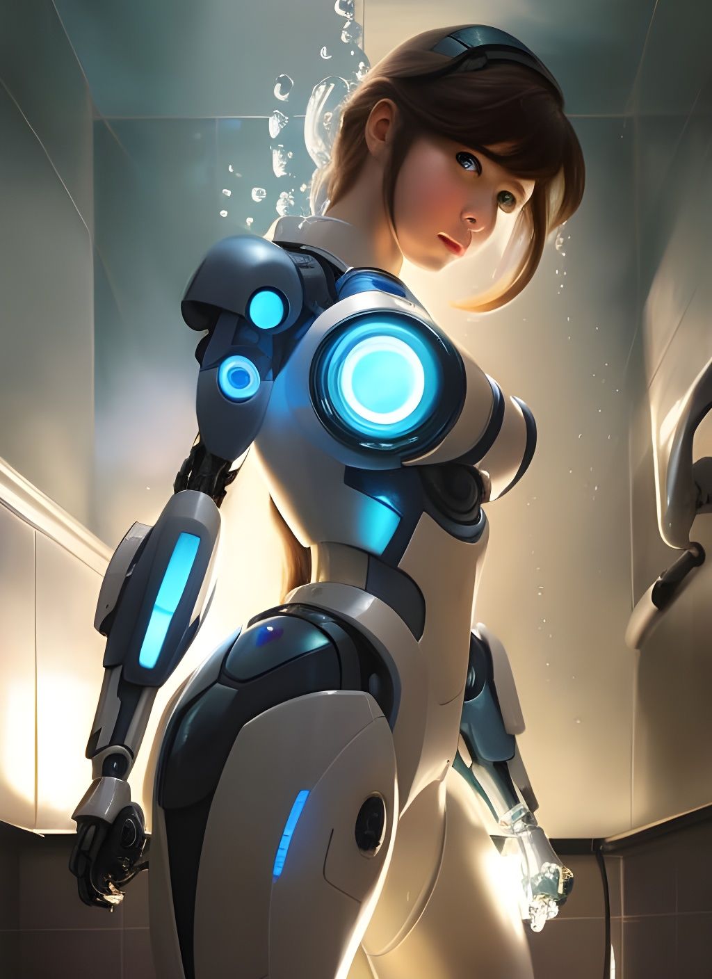 House Maid Robot Bathing