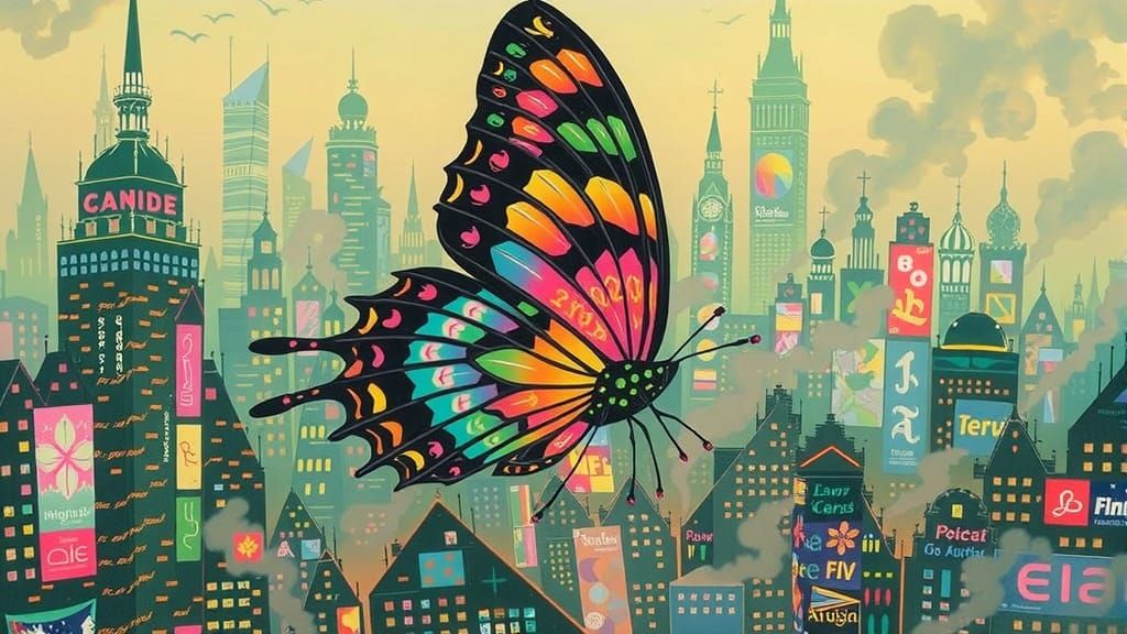 Island Scene in Post-Impressionist Style