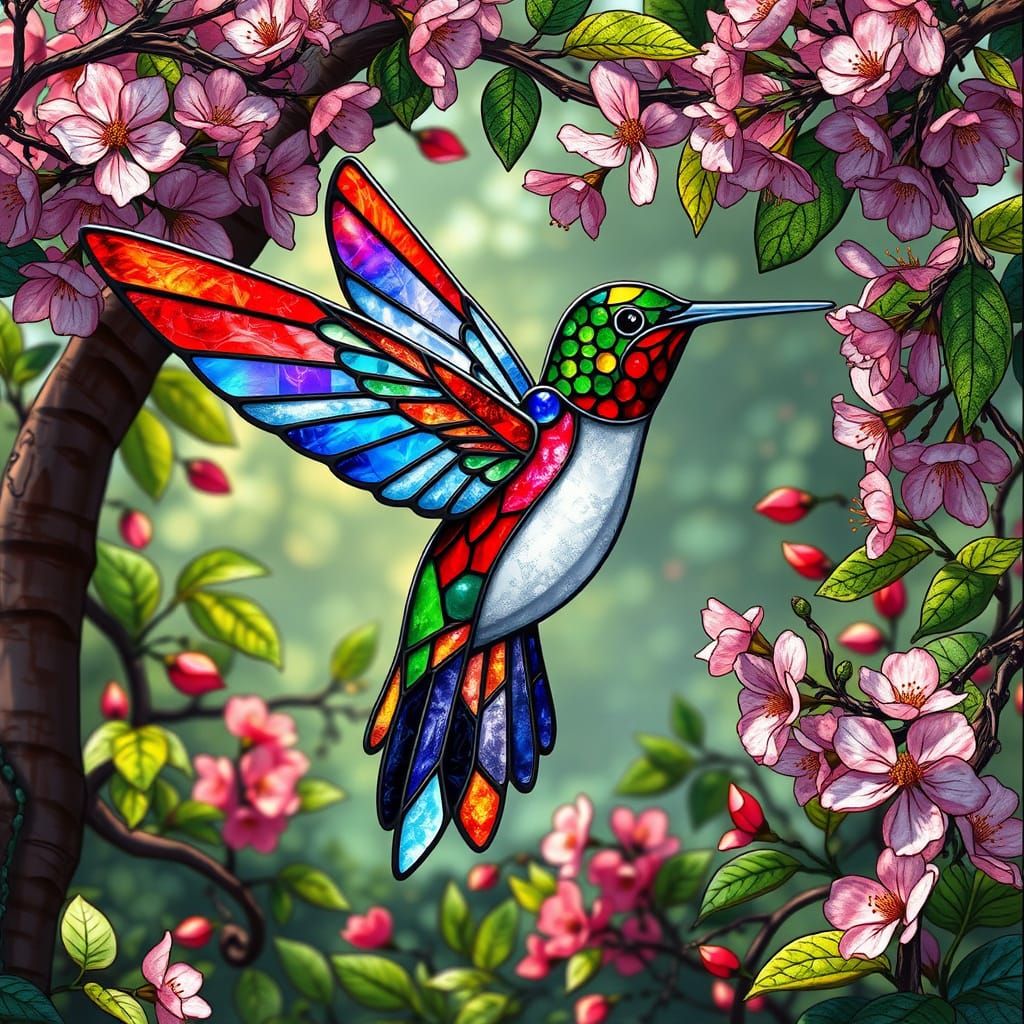 Stainglass  Hummingbird