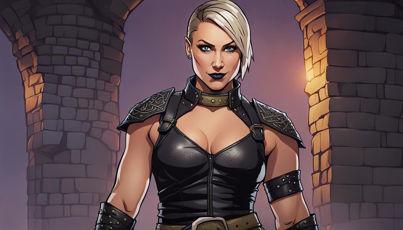 Rhea Ripley as D&D Character, Watercolor Painting