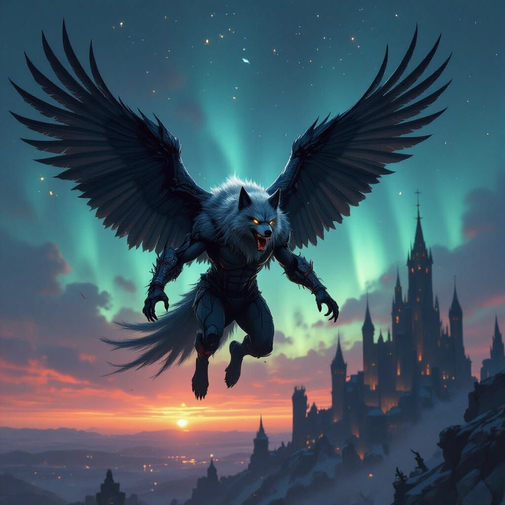 Lycanthrope Transformation in Biomechanical Surrealism