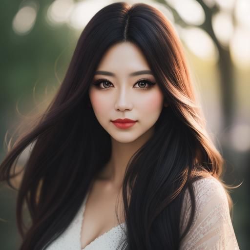 Watercolor Portrait of a Beautiful Woman