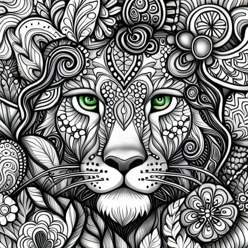 King Of The Jungle Coloring Page