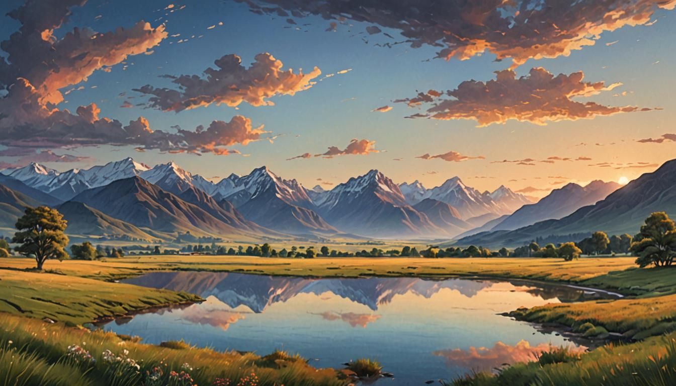 Endless Untouched Landscape at Twilight