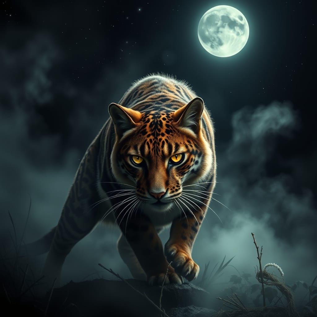 Mythical Feline Predator in Dark Medieval England
