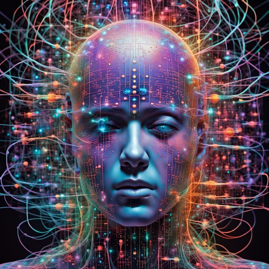 Colorful Binary Code Dreamscape