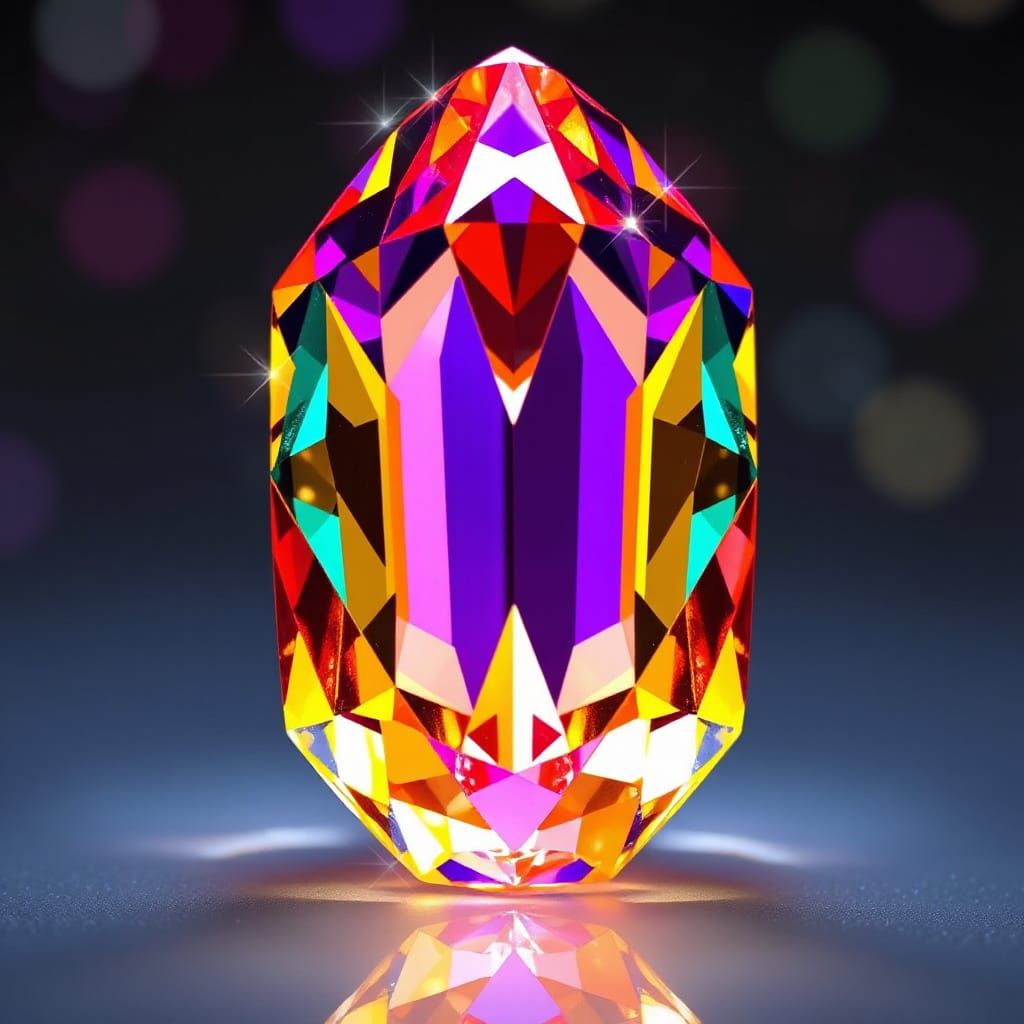 Rainbow Druse Crystals in Marquise Cut Form