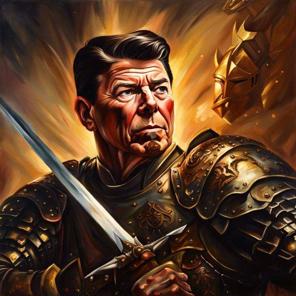 Epic Fantasy Portrait of Armored Warrior with Sword