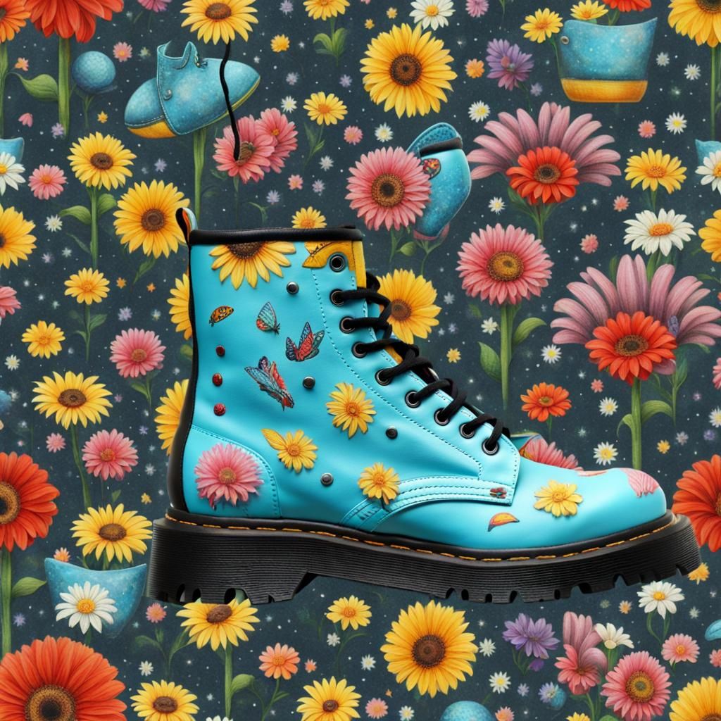 Customized Doctor Marten Boots with Whimsical Designs