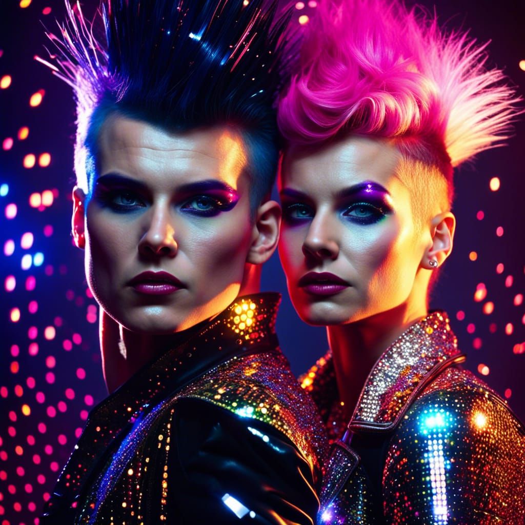 80s Punk Rock Glitter Disco Photography