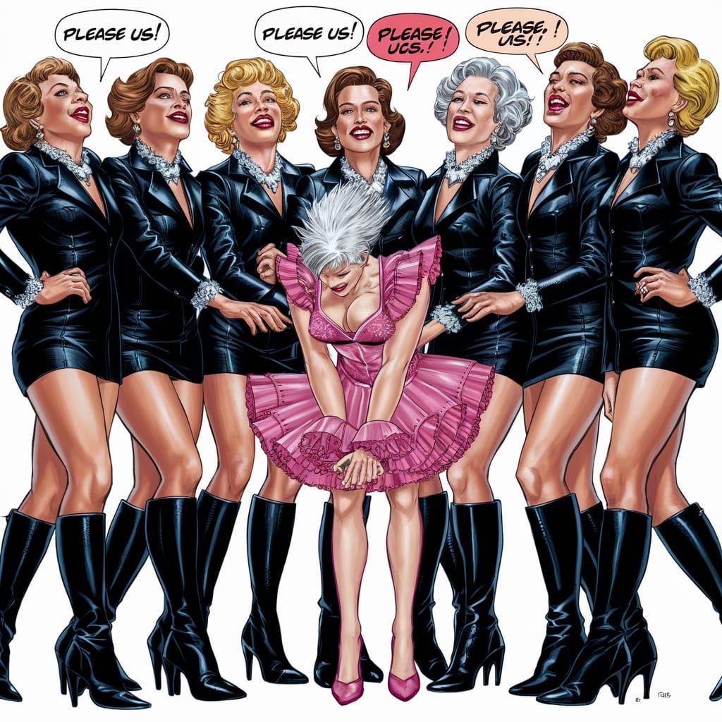 Comic Book Illustration: Confident Queens and Submissive Cha...