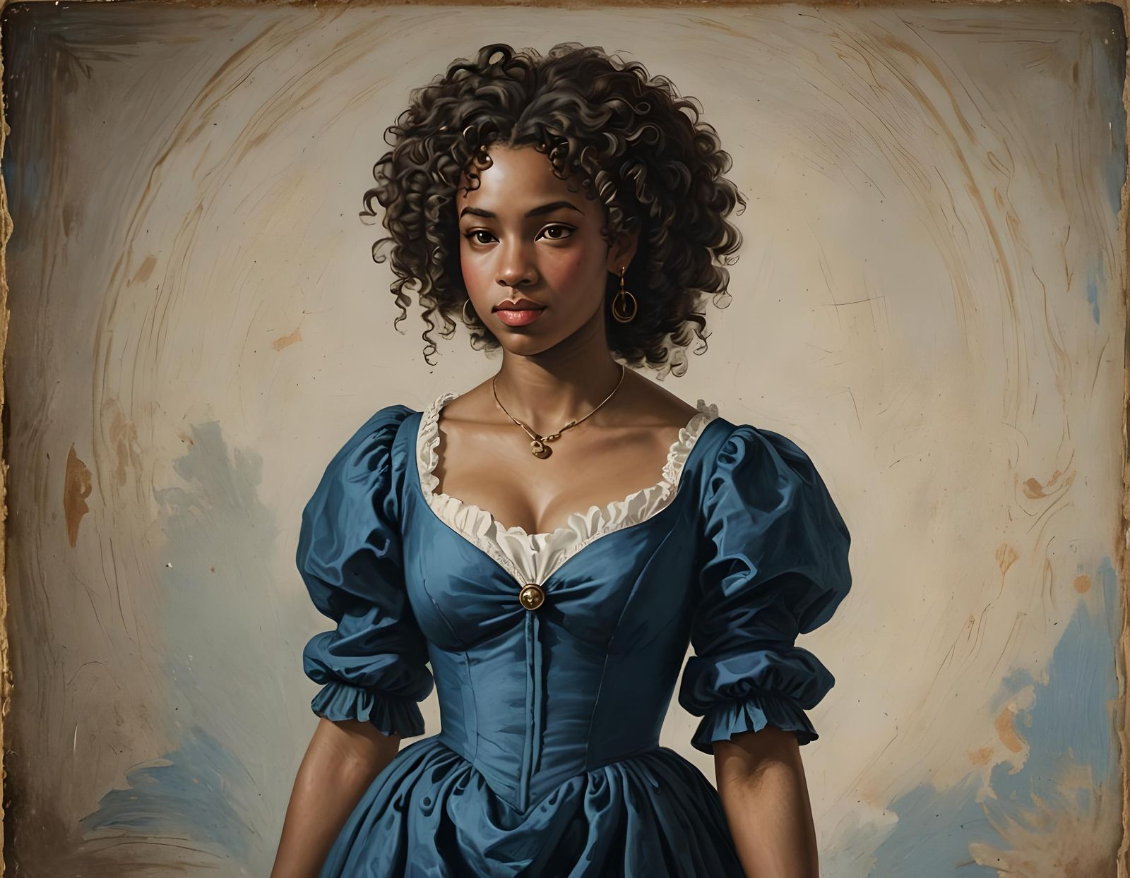 Elegant 18th Century Portrait of a Black Woman