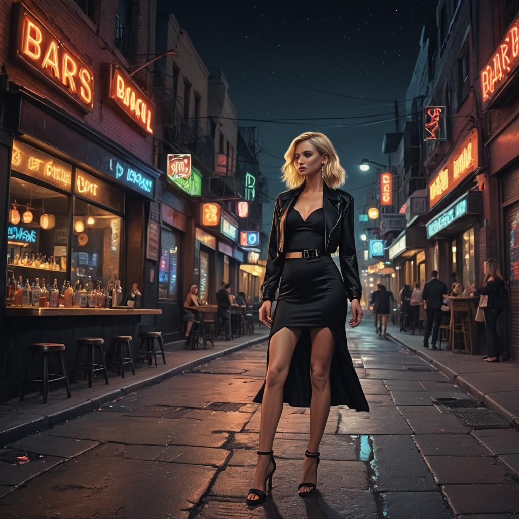 Midnight at the Bar: A Digital Matte Painting