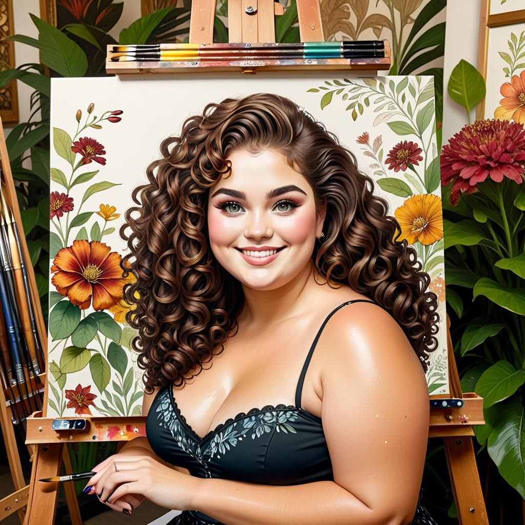 Botanical Ink Drawing in Carl Wolfgang Art Studio