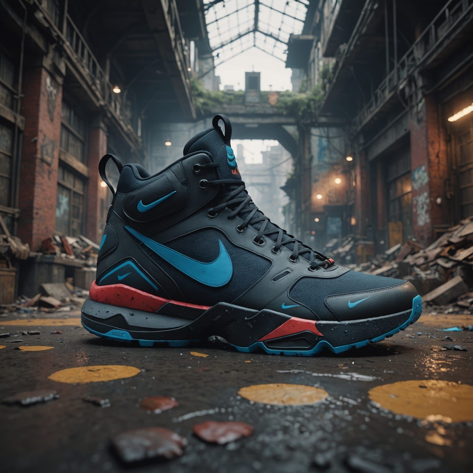 Surreal Nike Fantasy Concept Art in Unreal Engine 5