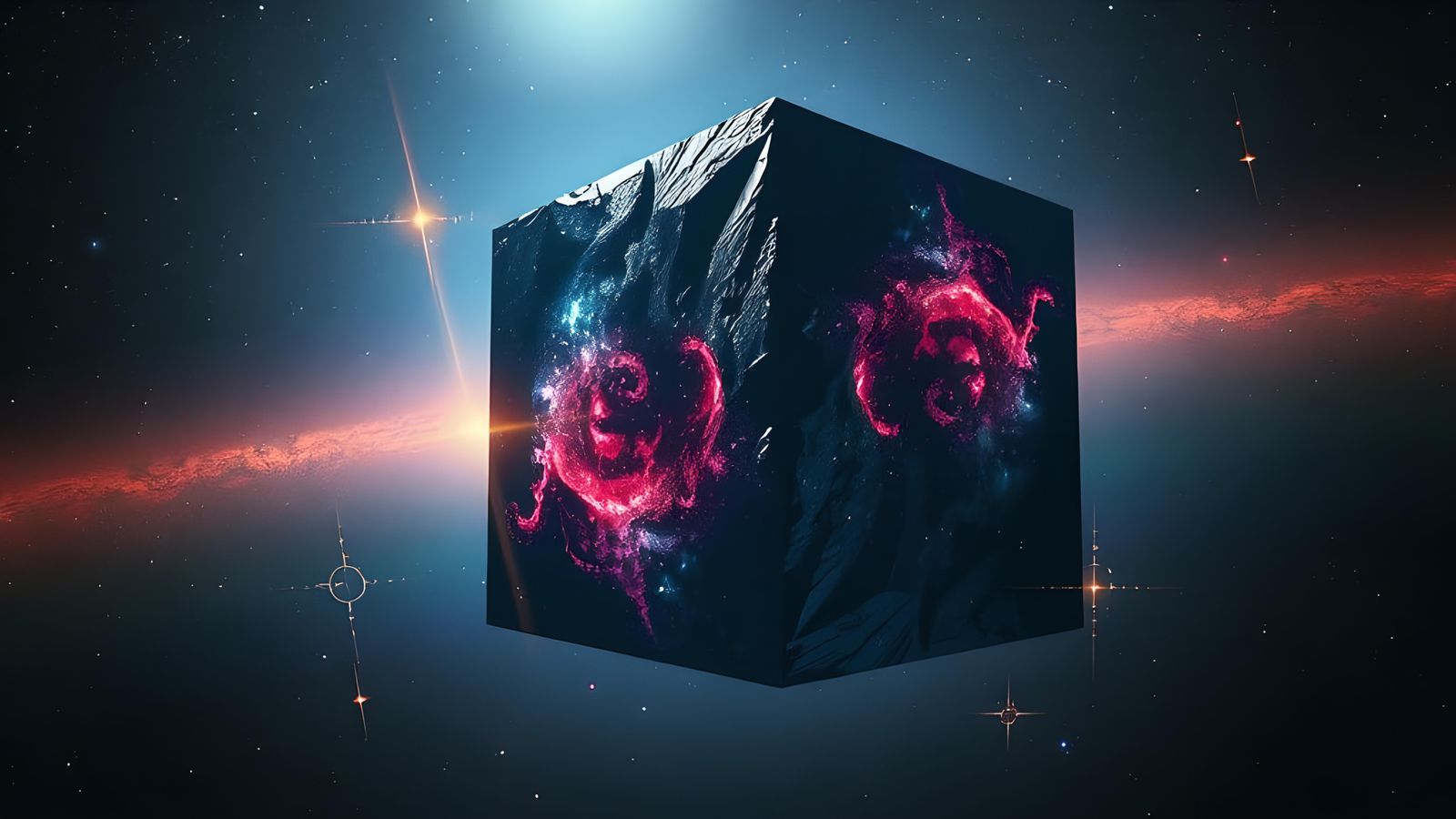 Cosmic Nebula in a Giant 3D Cube Formation