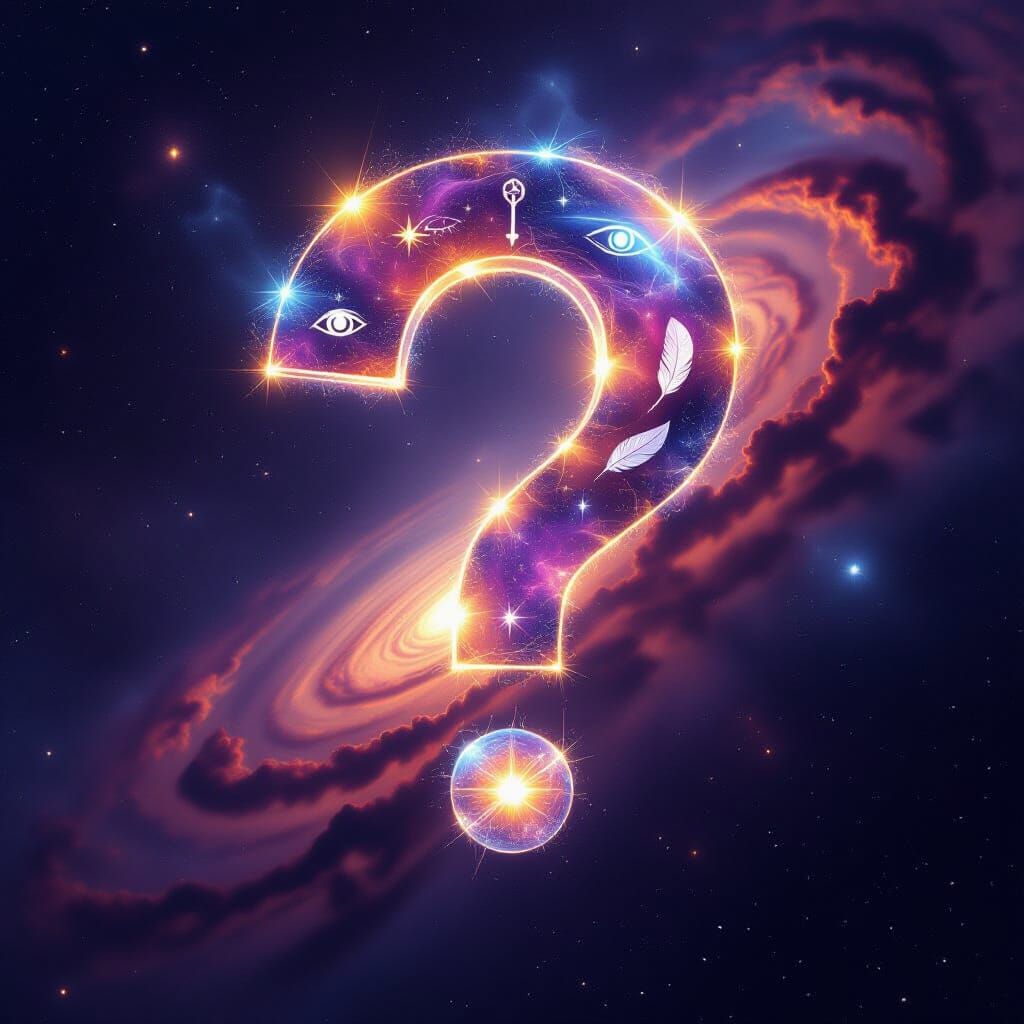 Cosmic Question Mark of Nebula and Stardust