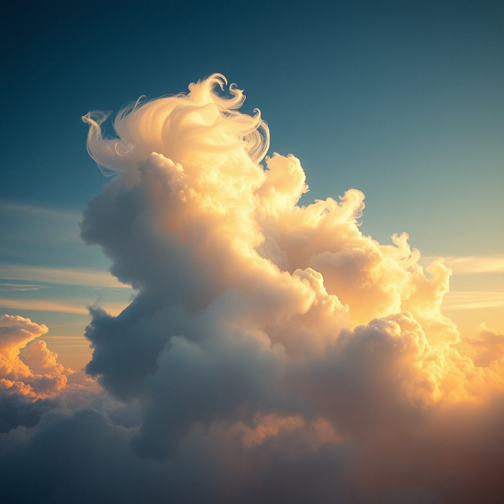 Feline Cloudscape: A Majestic Sky Dream in HDR