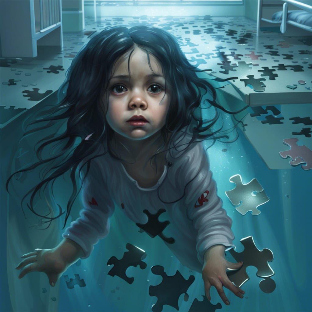 Flooded Hospital Puzzle in Sinister Digital Art