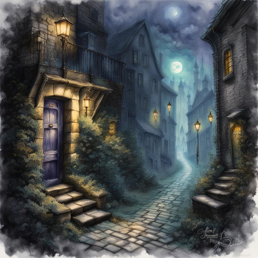 Mystical Stone Alley with Sinister Vibe