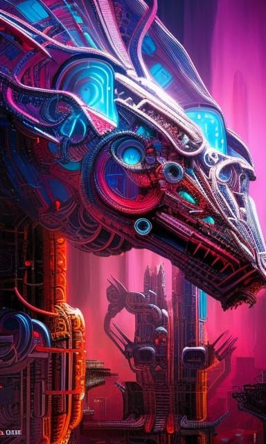 Neon Cyberpunk Cowgirl in Dark Sci-Fi Style