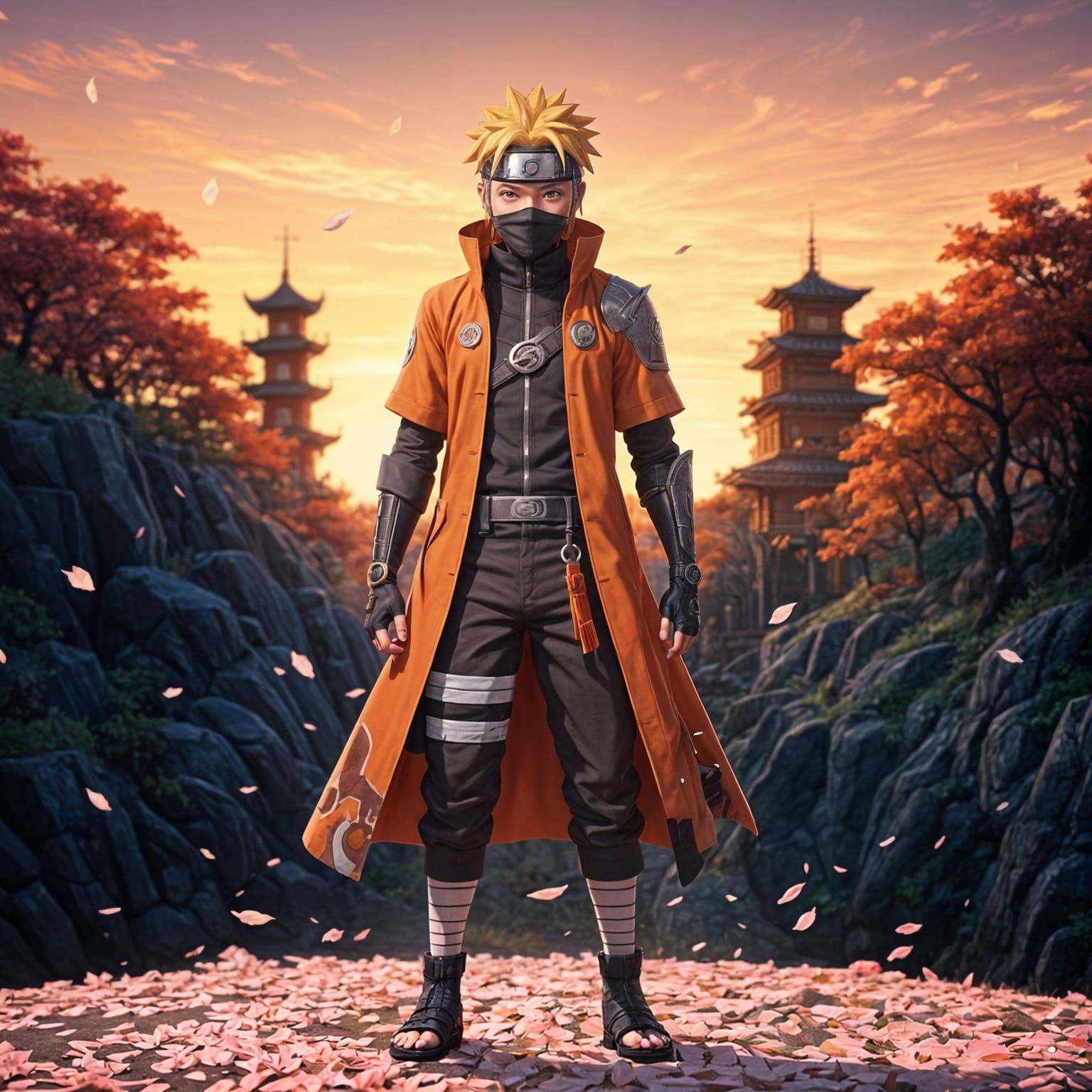 Naruto Inspired 3D Anime Art