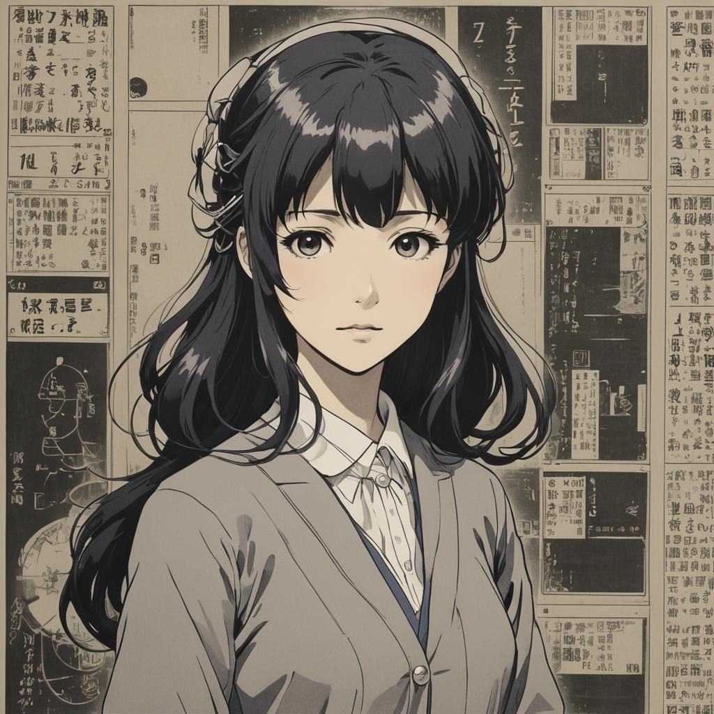 Shouko Komi as Retro-Futuristic Anime Detective