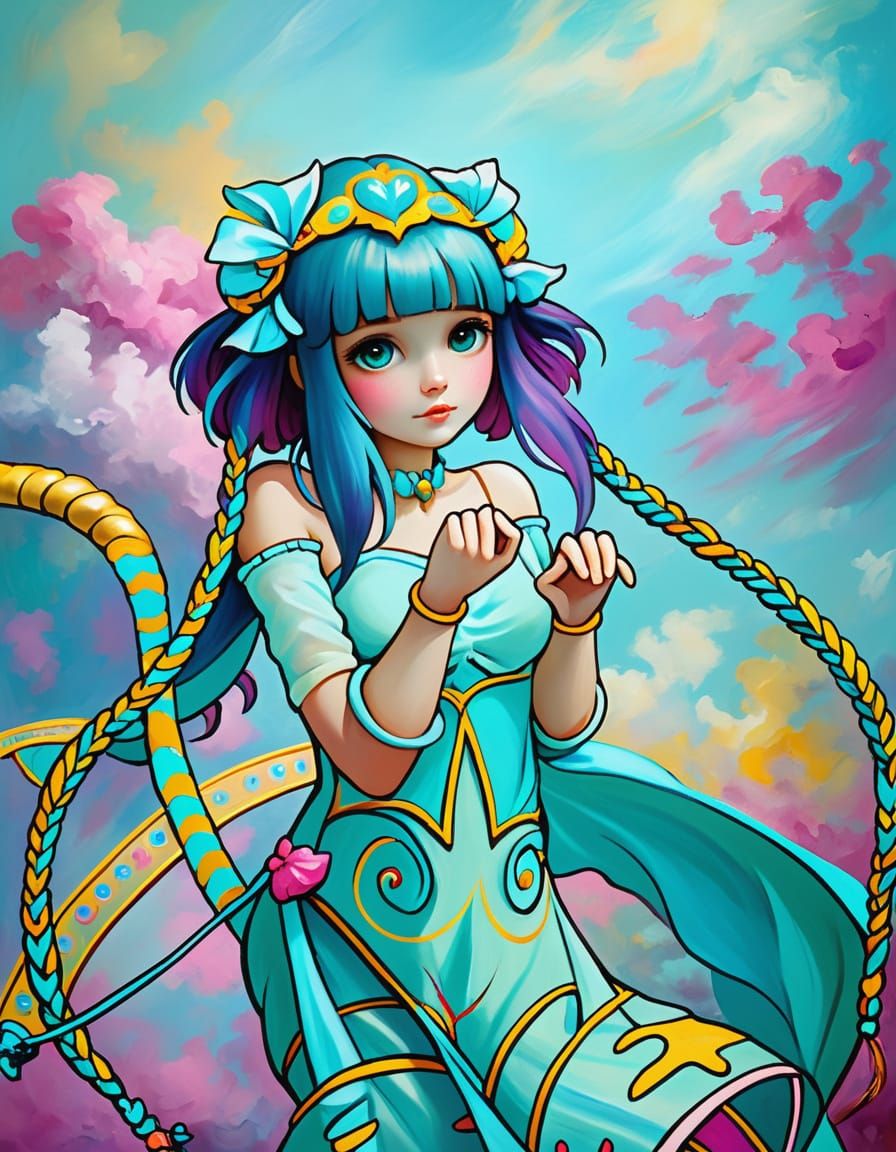 Dreamlike Landscape of Vibrant Colors in Monet Style