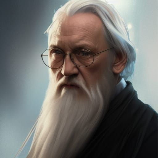 Dumbledore Portrait in Art Nouveau Style