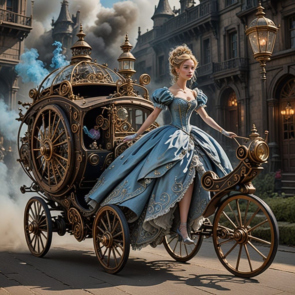 Steampunk Cinderella's Clockwork Escape, Miyazaki Style