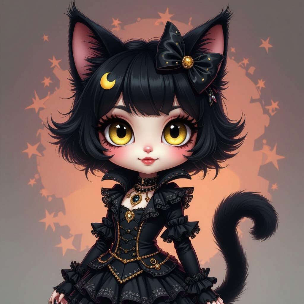 Monster High Inspired Black Cat Humanoid