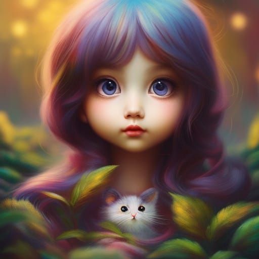 Adorable Baby Animal Family in Whimsical Style