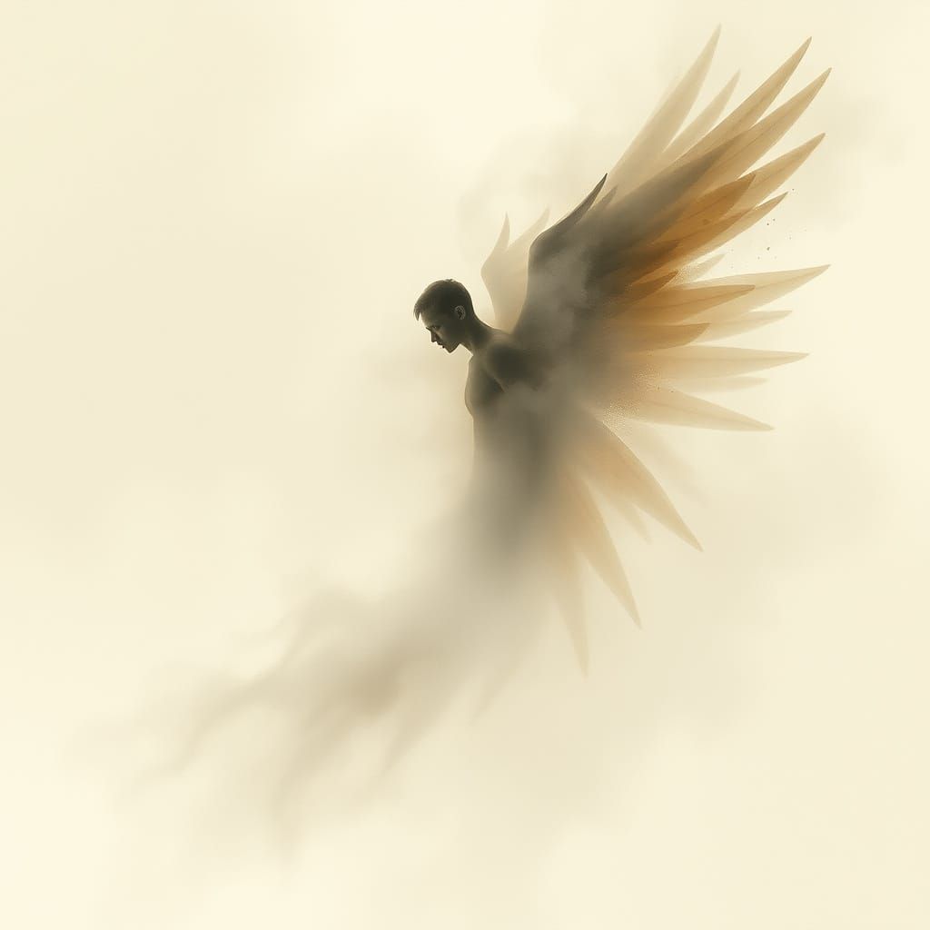 Ethereal Phantom in Monochromatic Watercolor Style