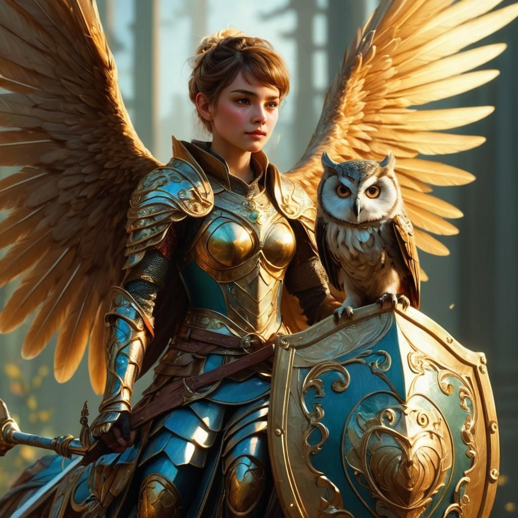 Art Nouveau Portrait of Blonde Woman in Bun