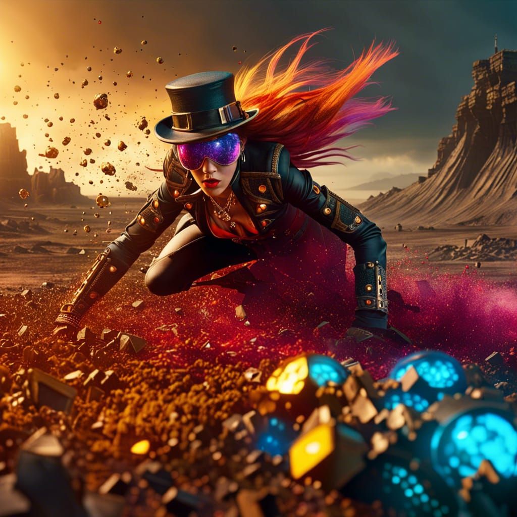 Steampunk Villain Crashes to Earth, Shattering Ground