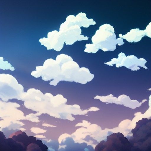 Scales of Justice on Clouds in Anime Style