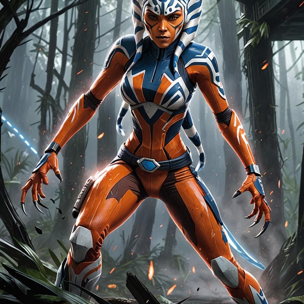 Venom Ahsoka: Star Wars Meets Marvel in Digital Art