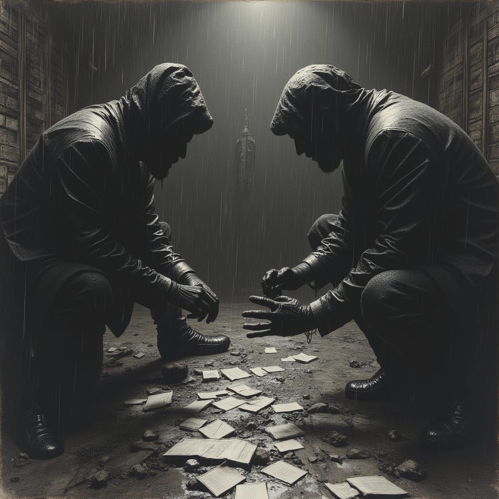 Gritty Crime Scene Investigation in Hyperdetailed Charcoal