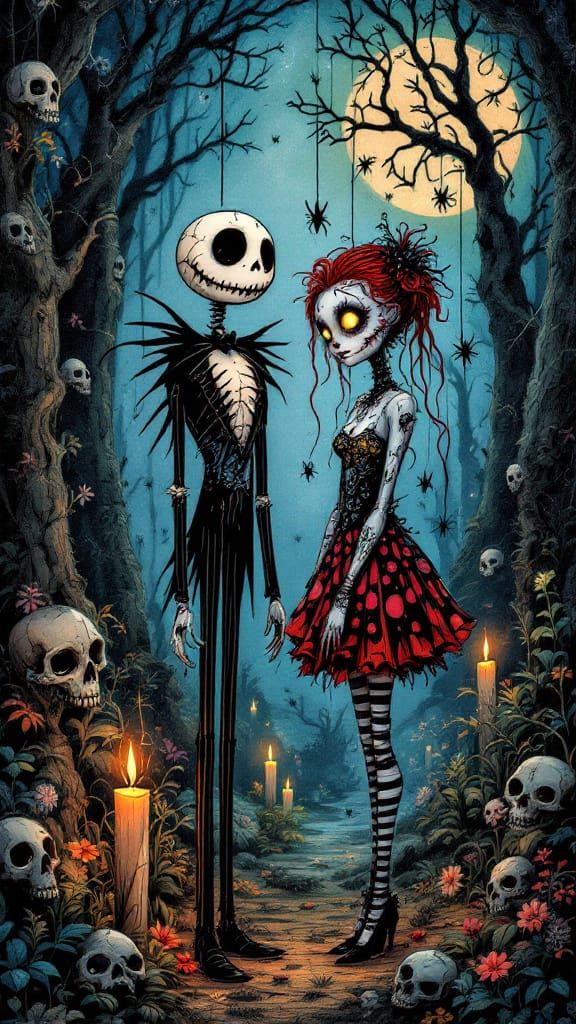 Ethereal Punk Pixie Gothic: Jack and Sally Voodoo