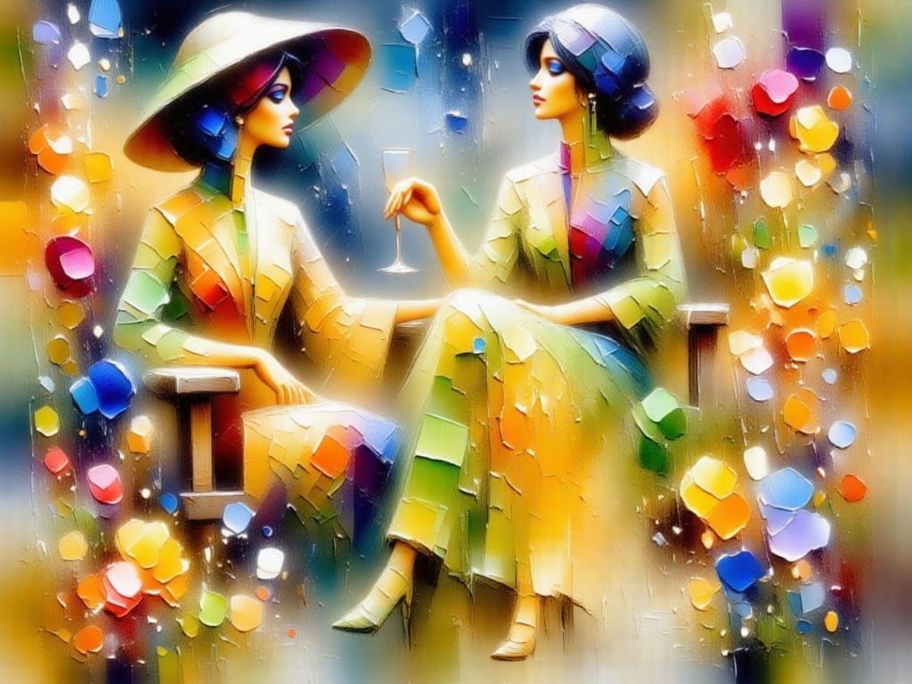 The friends are talking