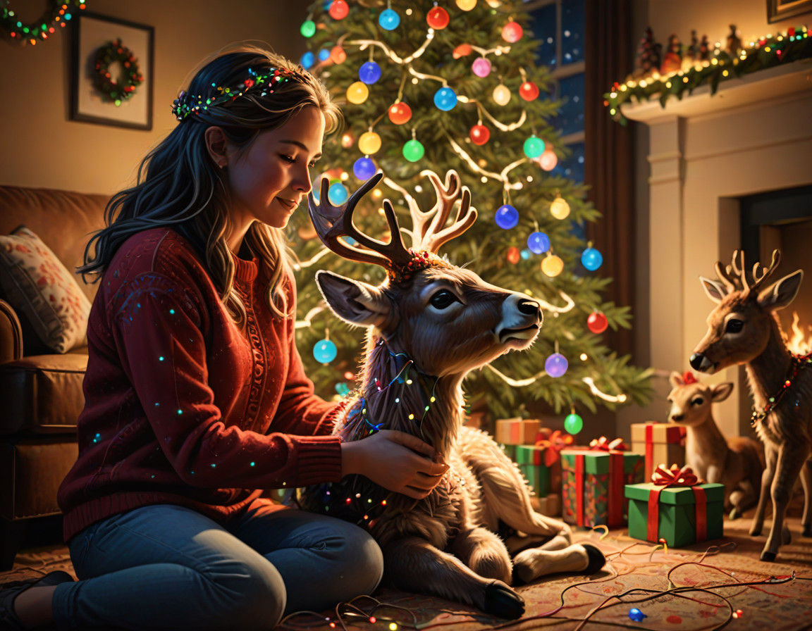 A Merry Reindeer Family Christmas Celebration
