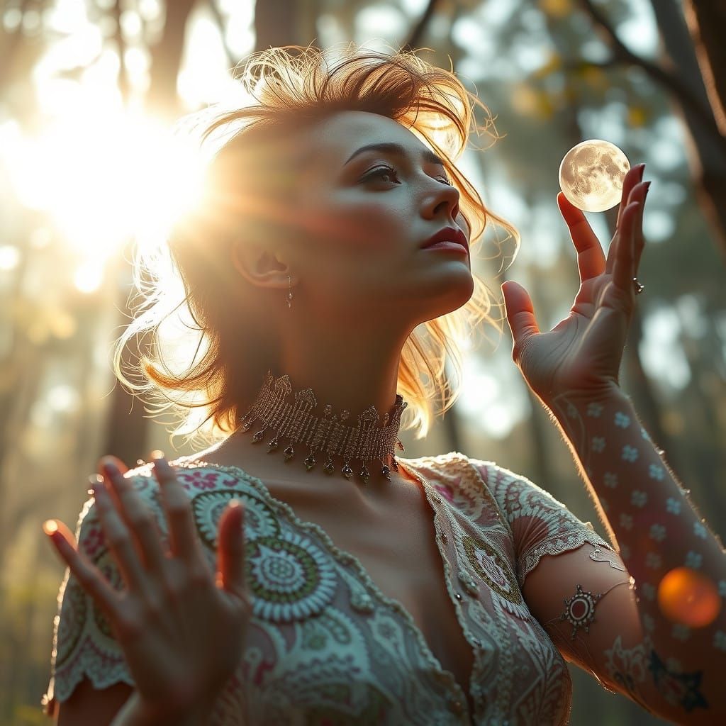 Transhumanist Goddess in Celestial Mycelium